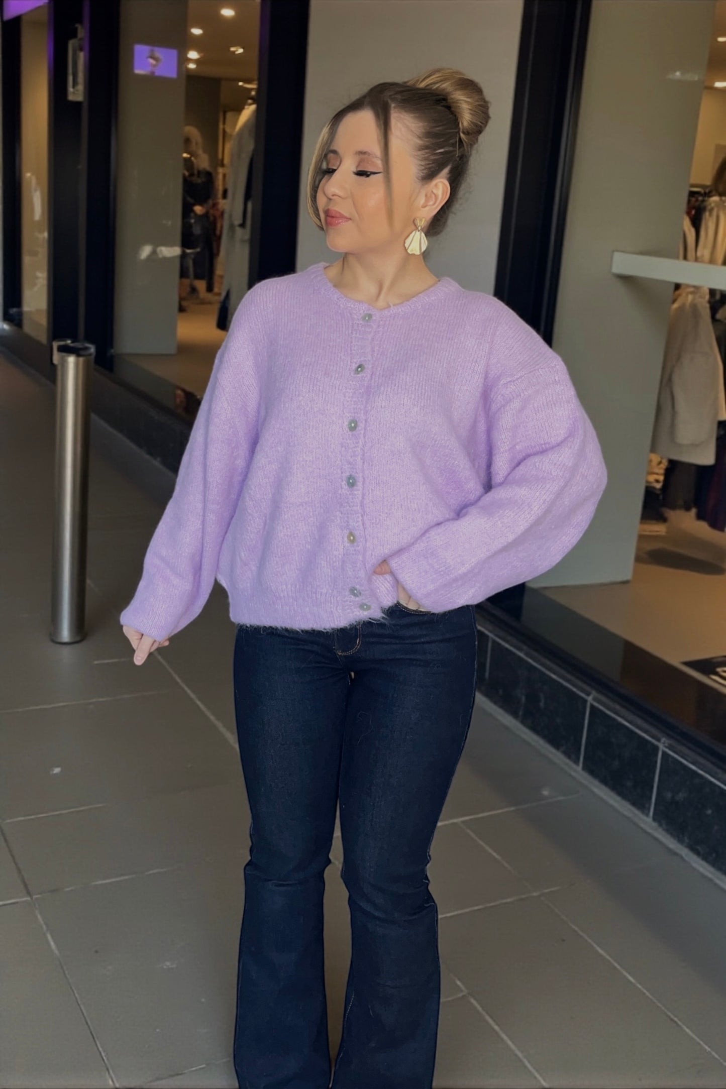 Gilet Cléo Lilas