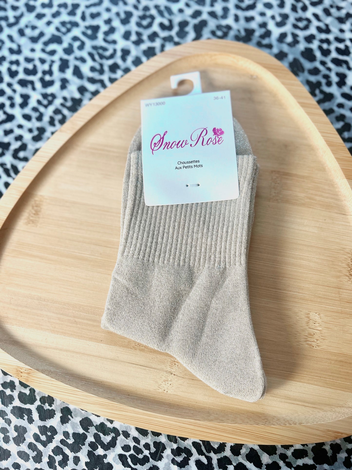 Chaussettes à paillettes unies