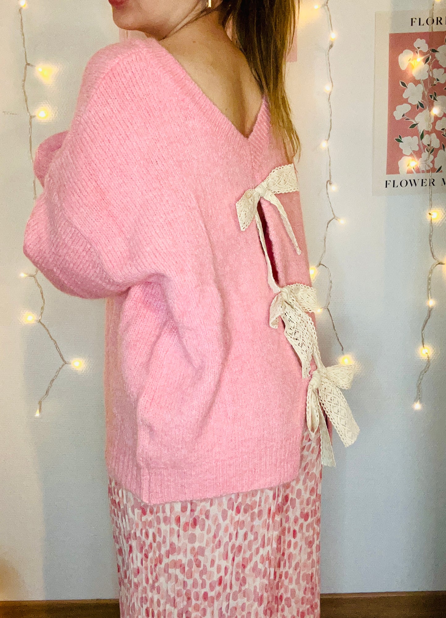 Pull à noeud Rosalie Rose