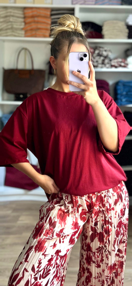 T-shirt Néo Bordeaux