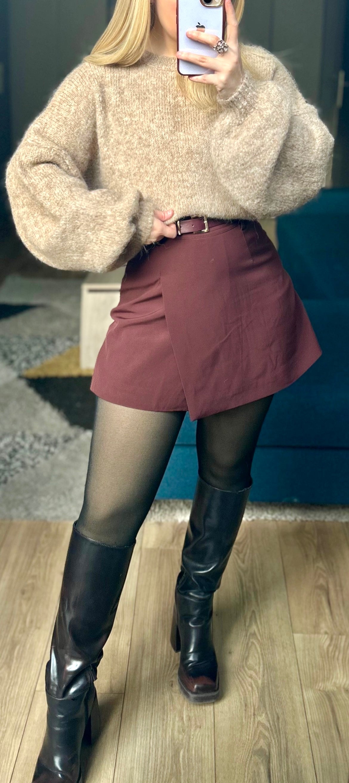 Jupe Short Maddy Bordeaux