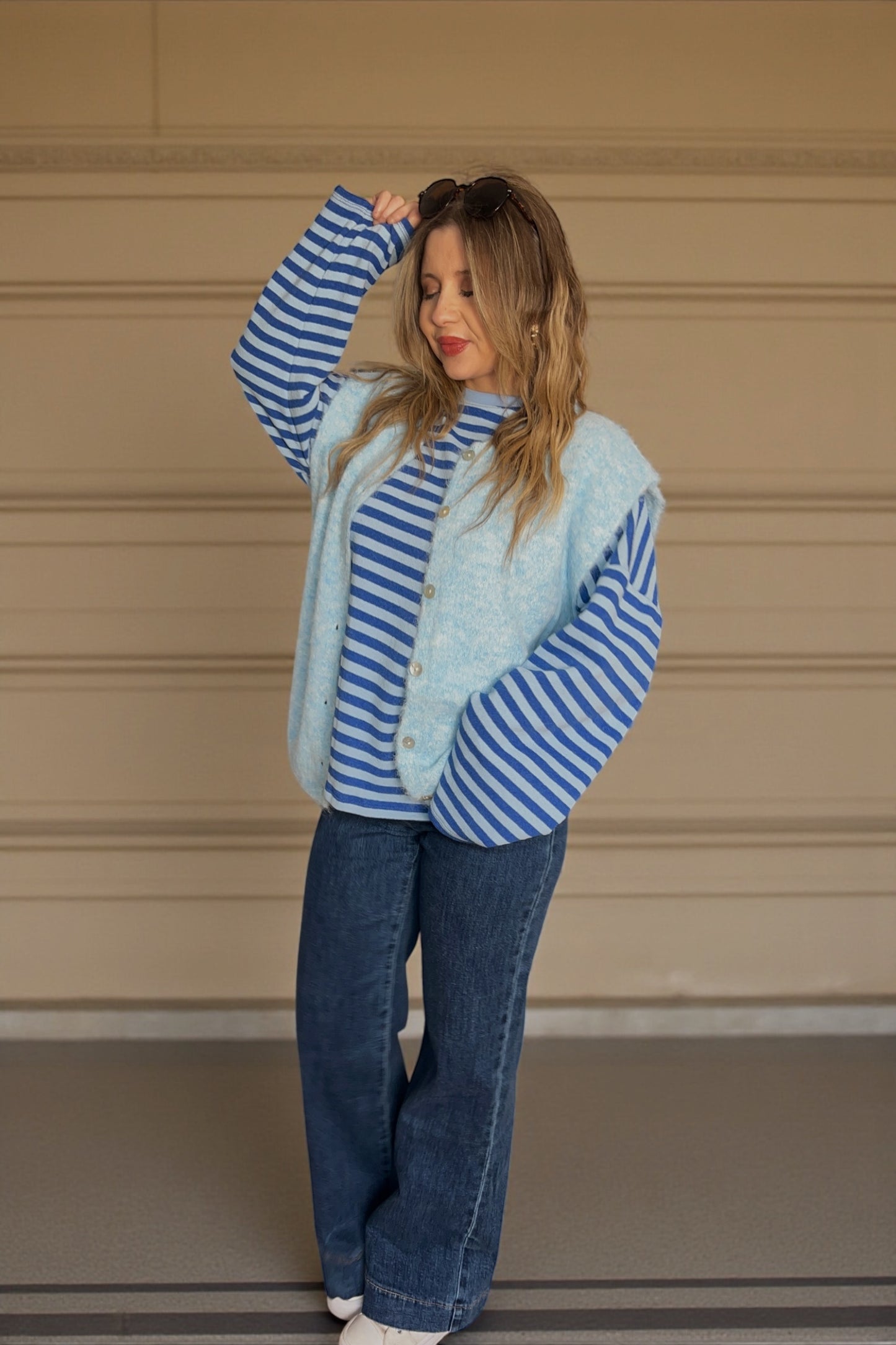 Pull sans manches Milo Bleu Clair