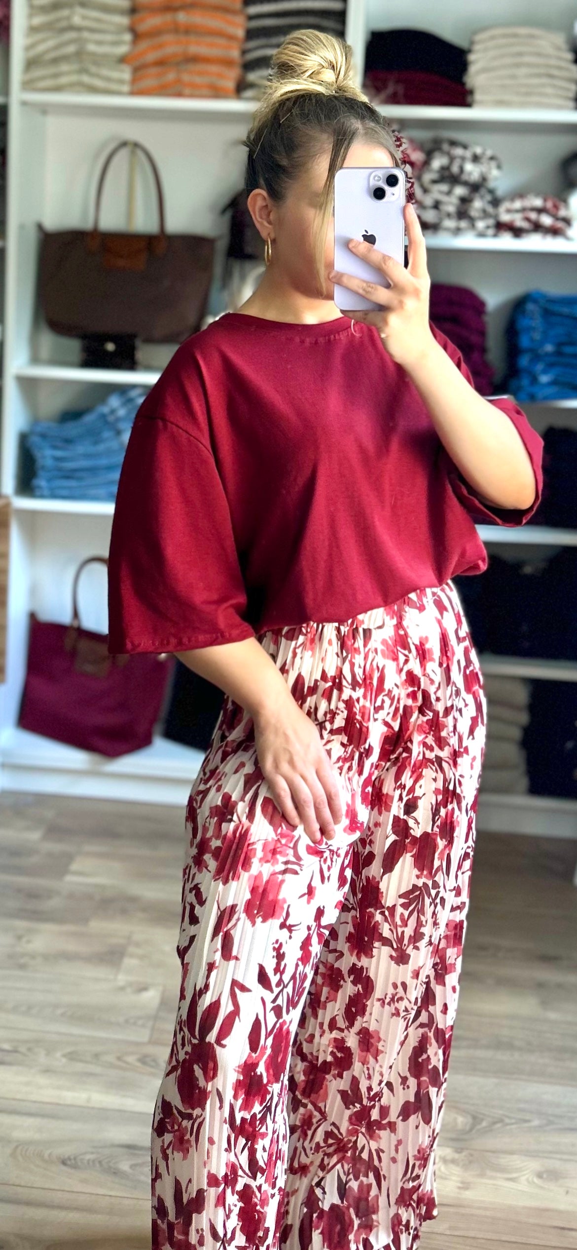 T-shirt Néo Bordeaux