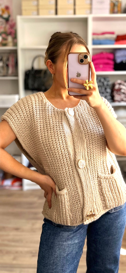 Gilet Achille Beige