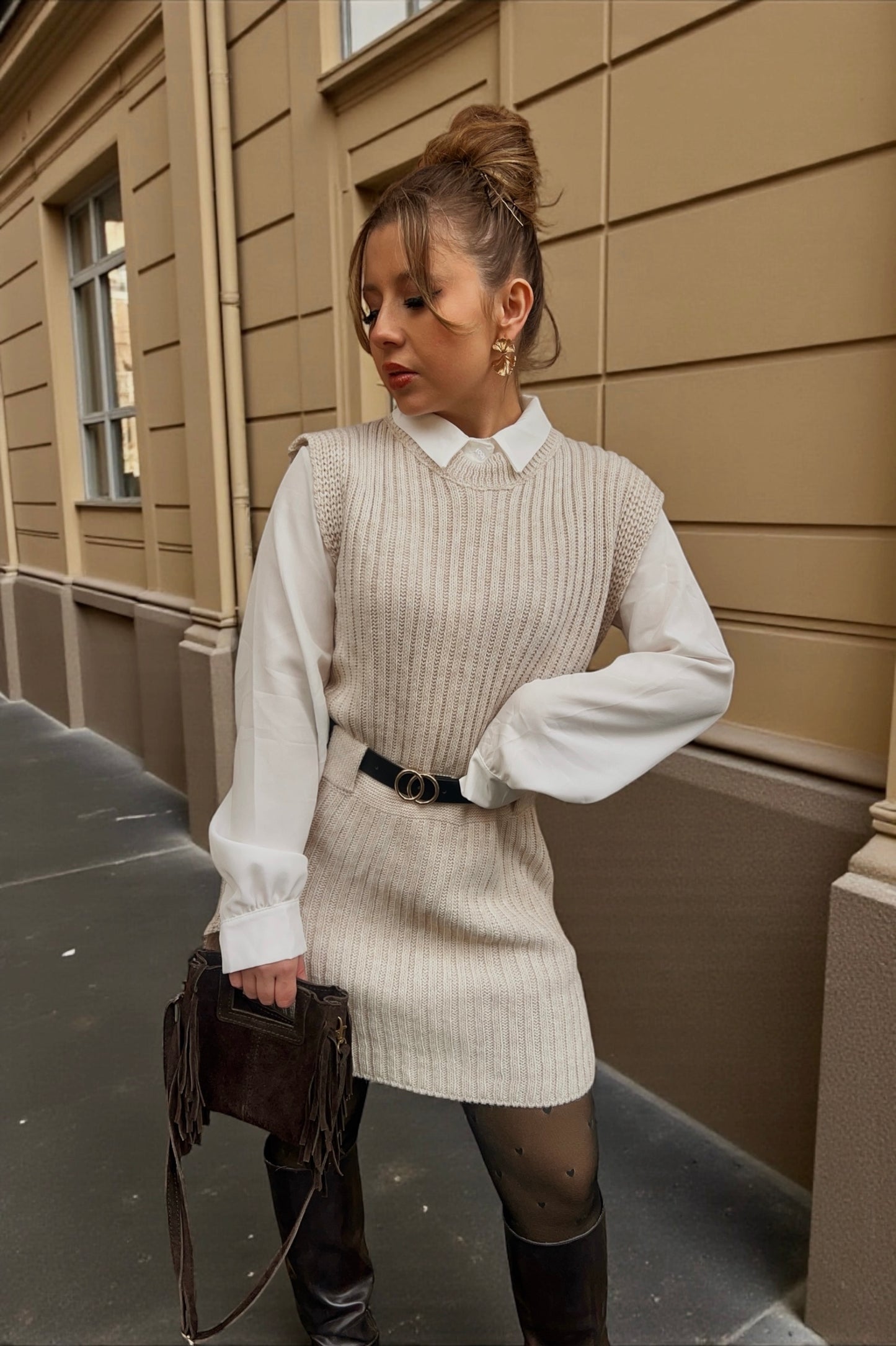 Ensemble Robe Chemise Watson Beige