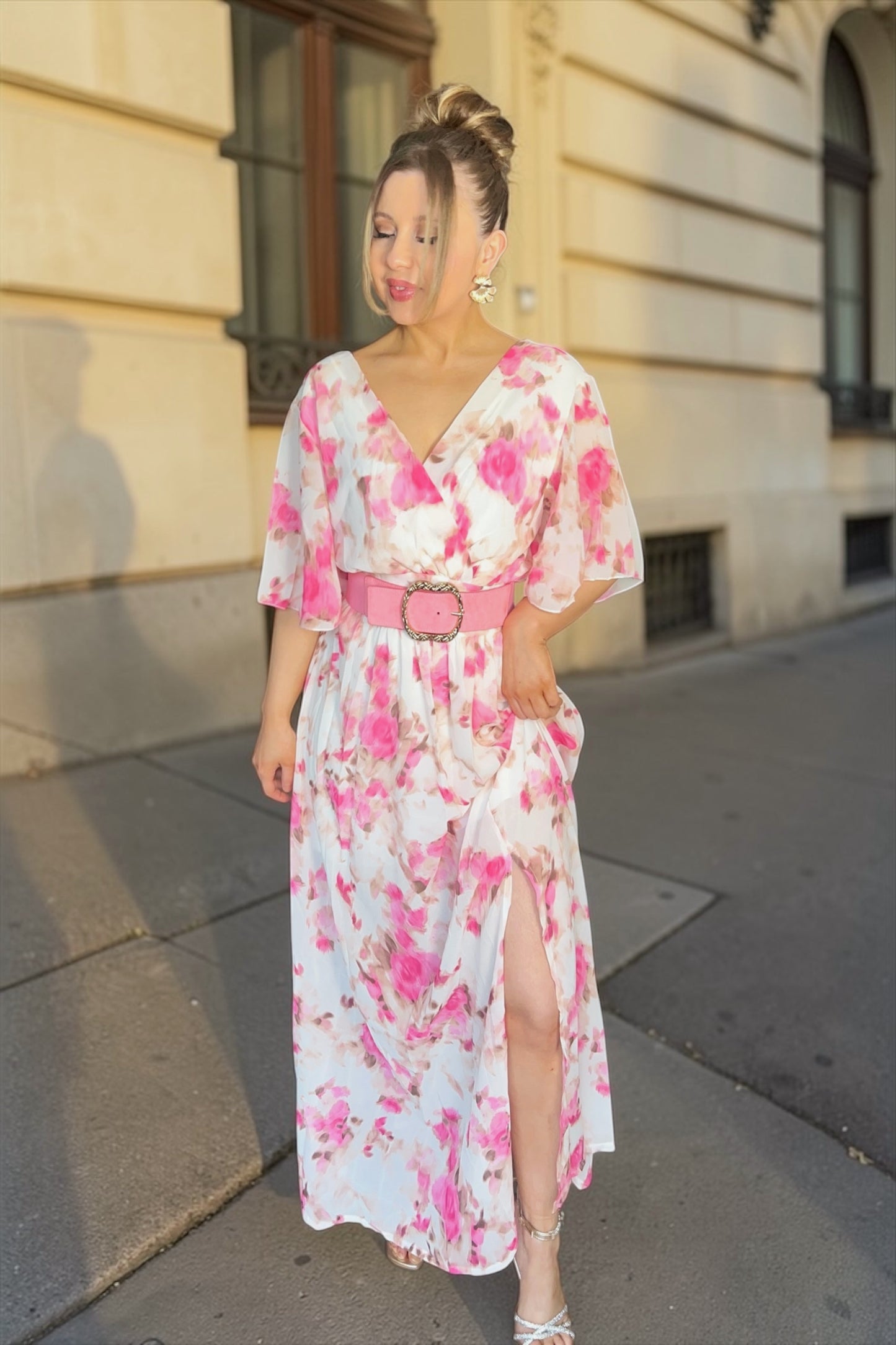 Robe Soline Fleurs Roses