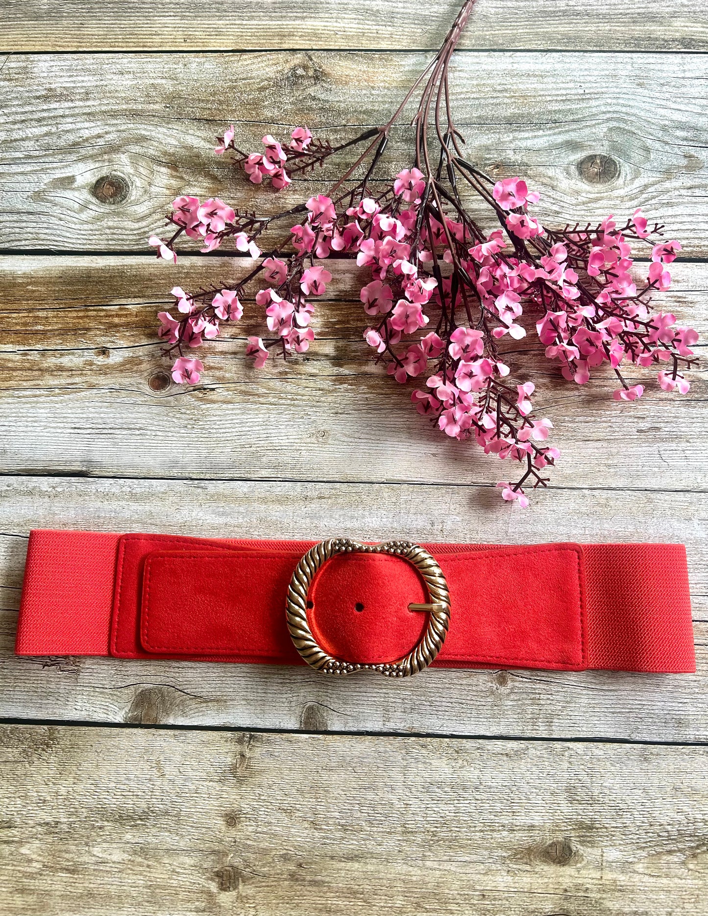 Ceinture Marilou Rouge Corail (Taille ajustée 36-42)