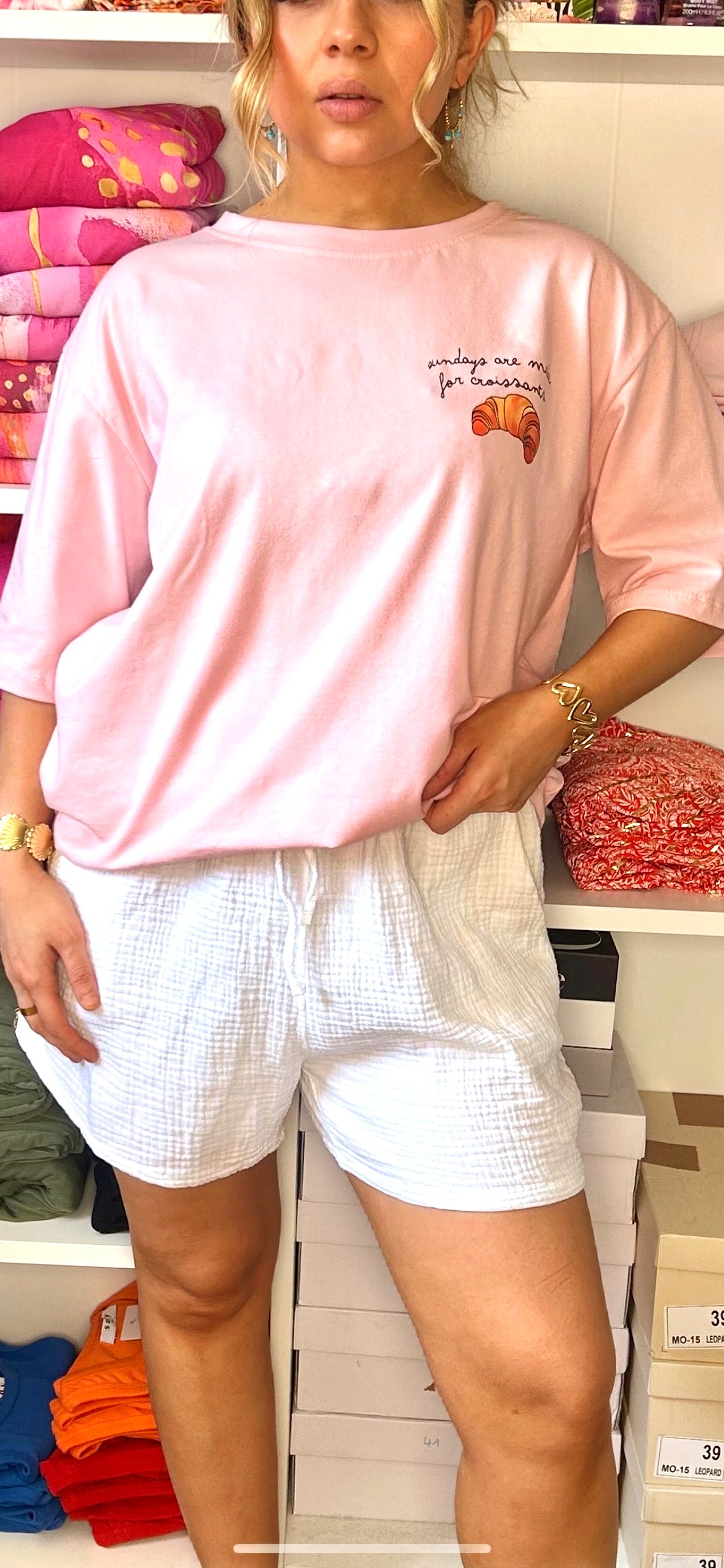 T-shirt Croissant Rose