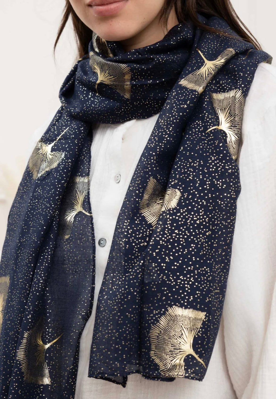 Foulard Paul Bleu Marine à Paillettes