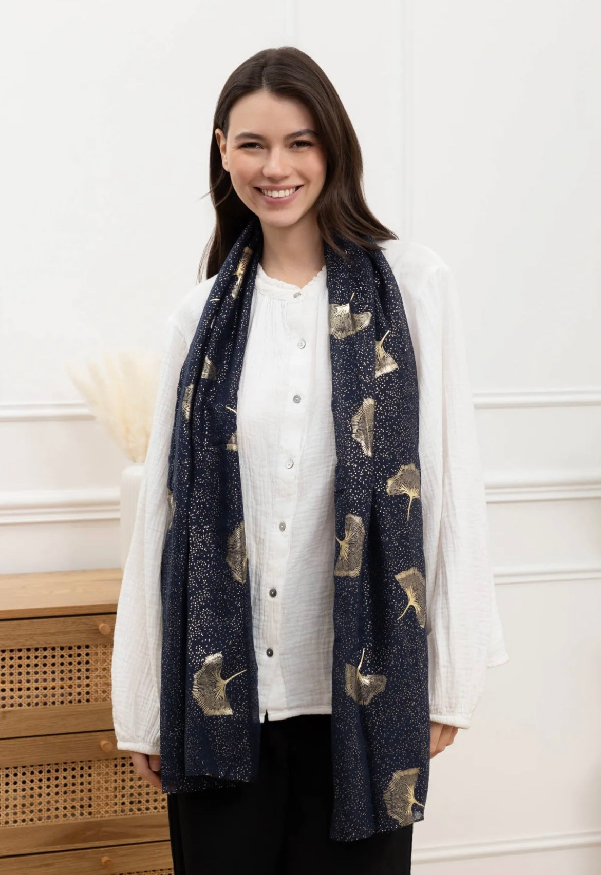 Foulard Paul Bleu Marine à Paillettes