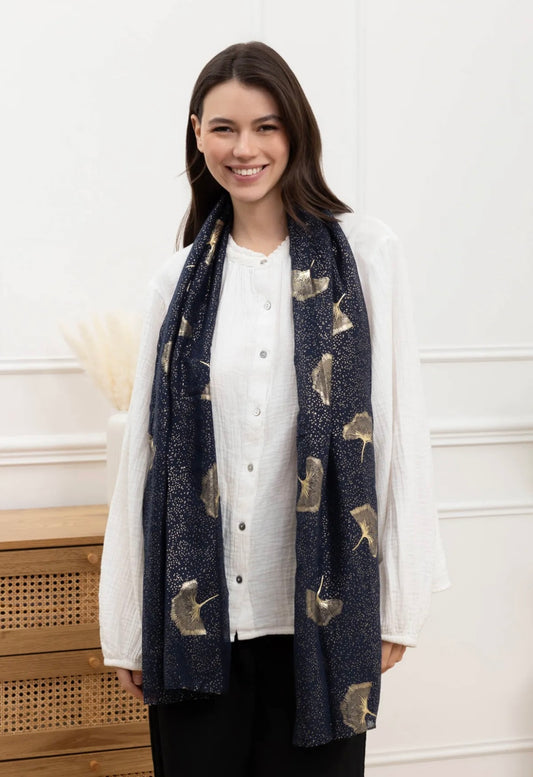 Foulard Paul Bleu Marine à Paillettes