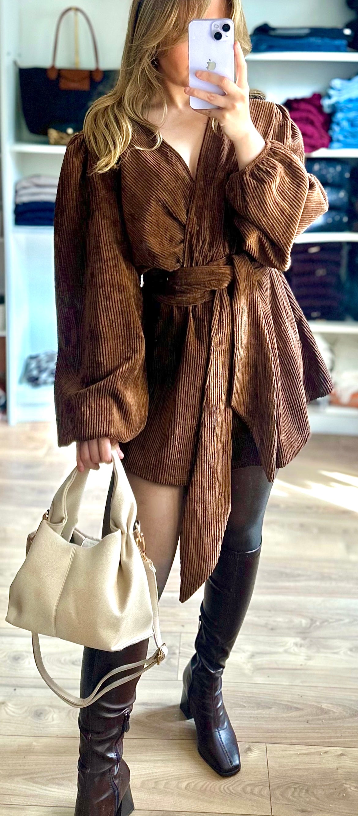Robe combishort Ariana Marron