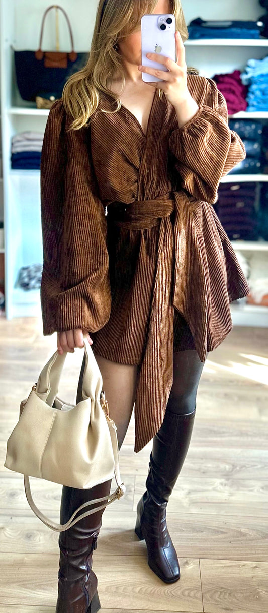 Robe combishort Ariana Marron