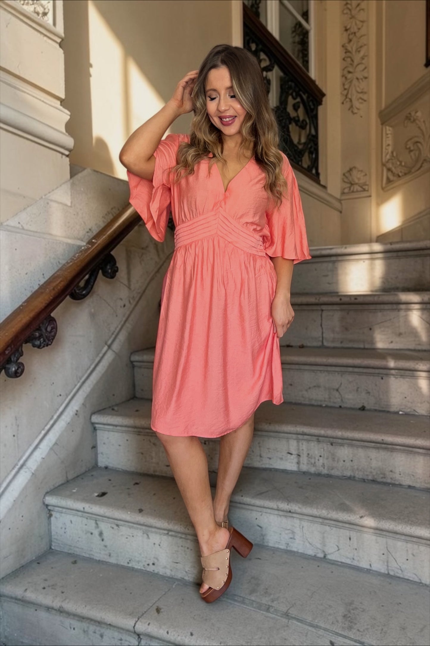 Robe Flore Corail