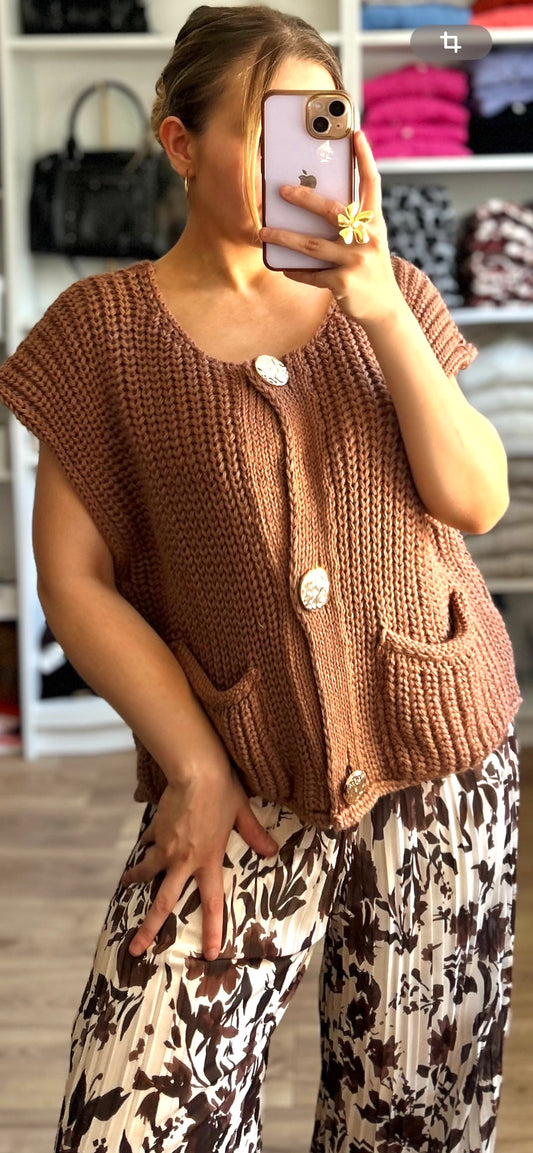 Gilet Achille Marron