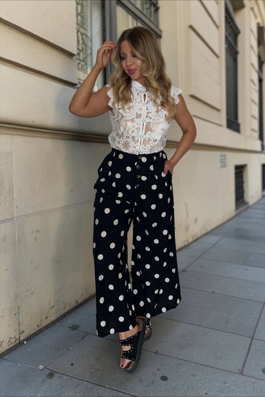 Pantalon Polka Noir