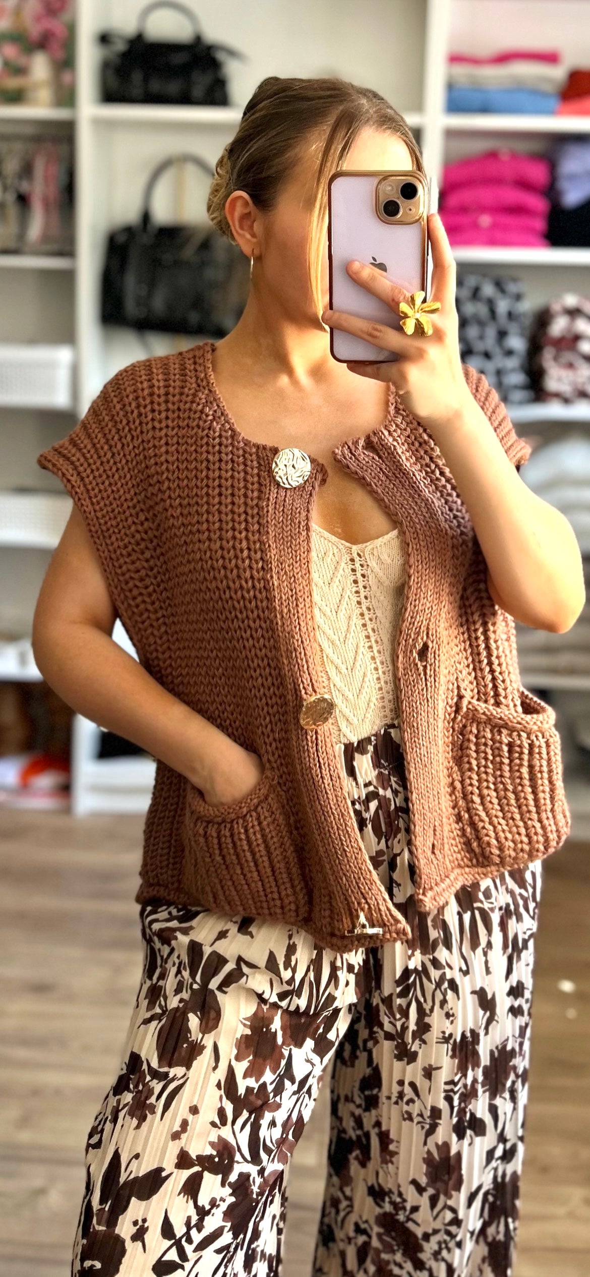 Gilet Achille Marron