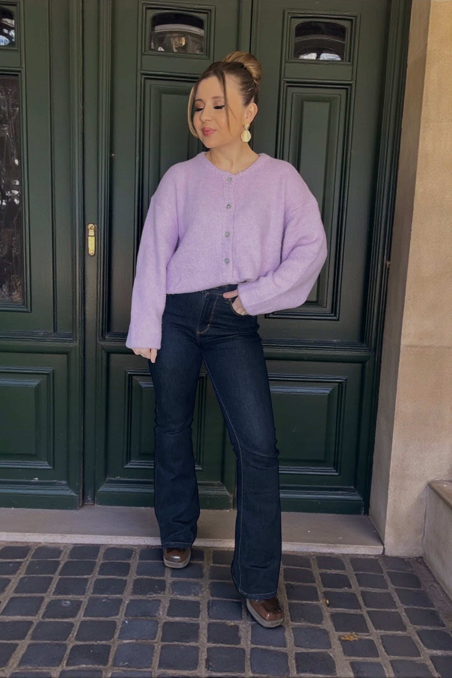Gilet Cléo Lilas