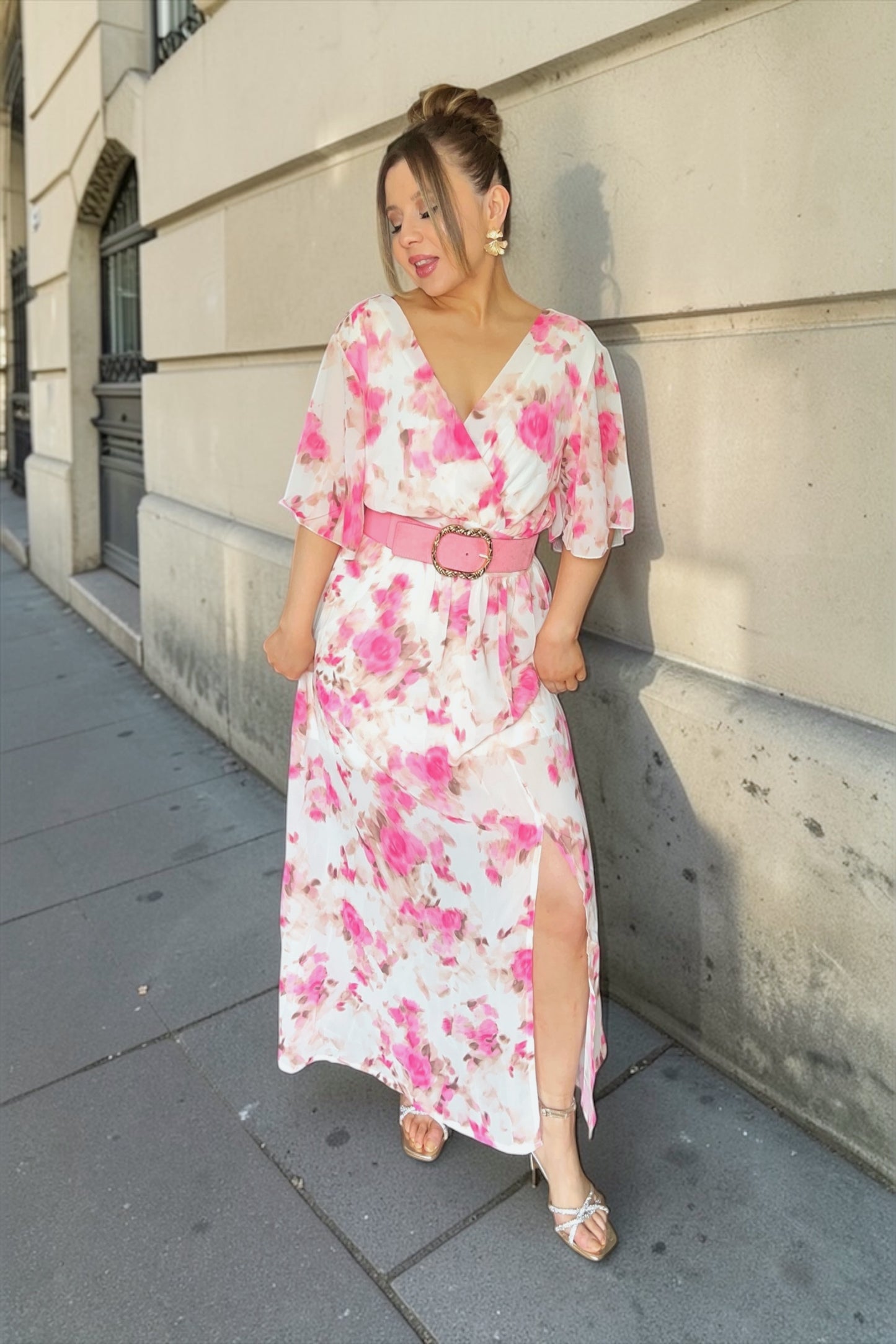 Robe Soline Fleurs Roses