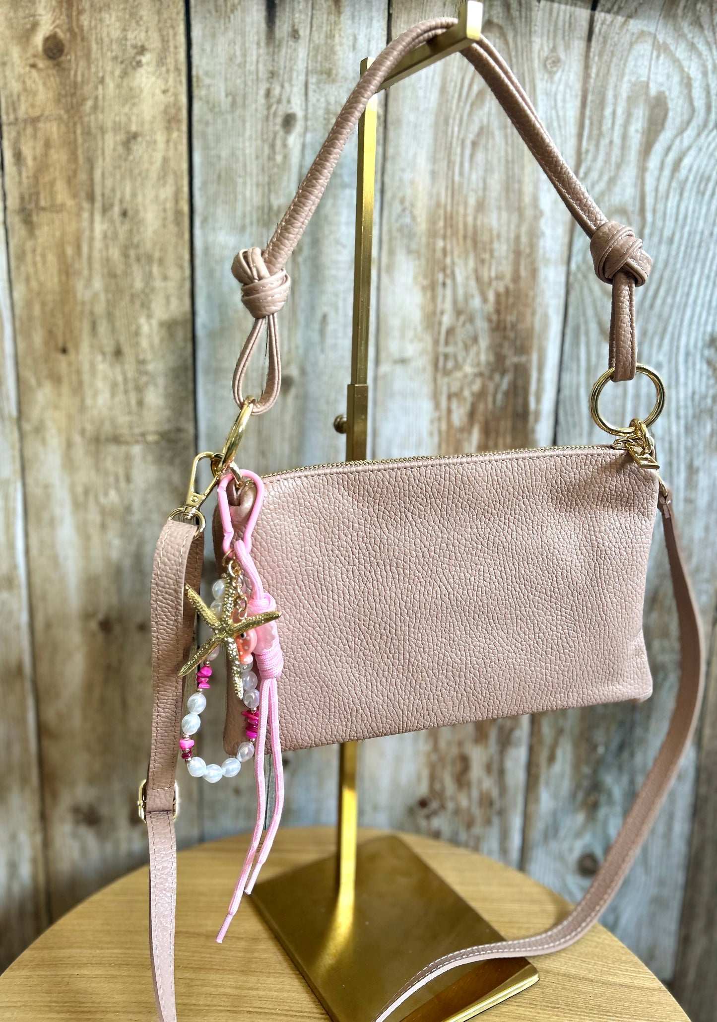 Sac Alix Rose Nude (100% cuir)