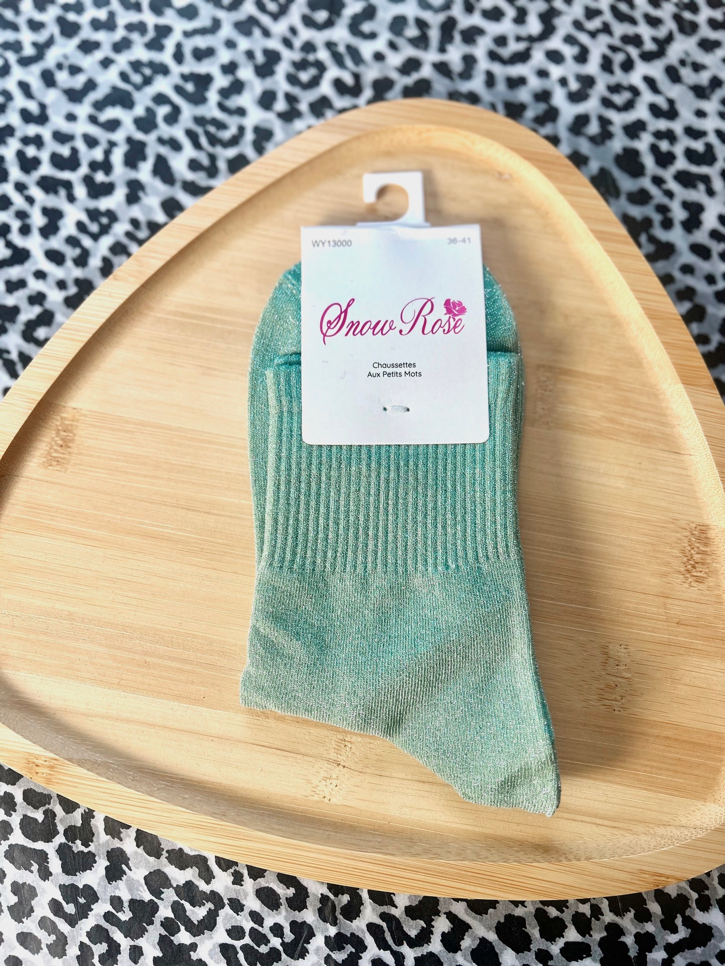 Chaussettes à paillettes unies