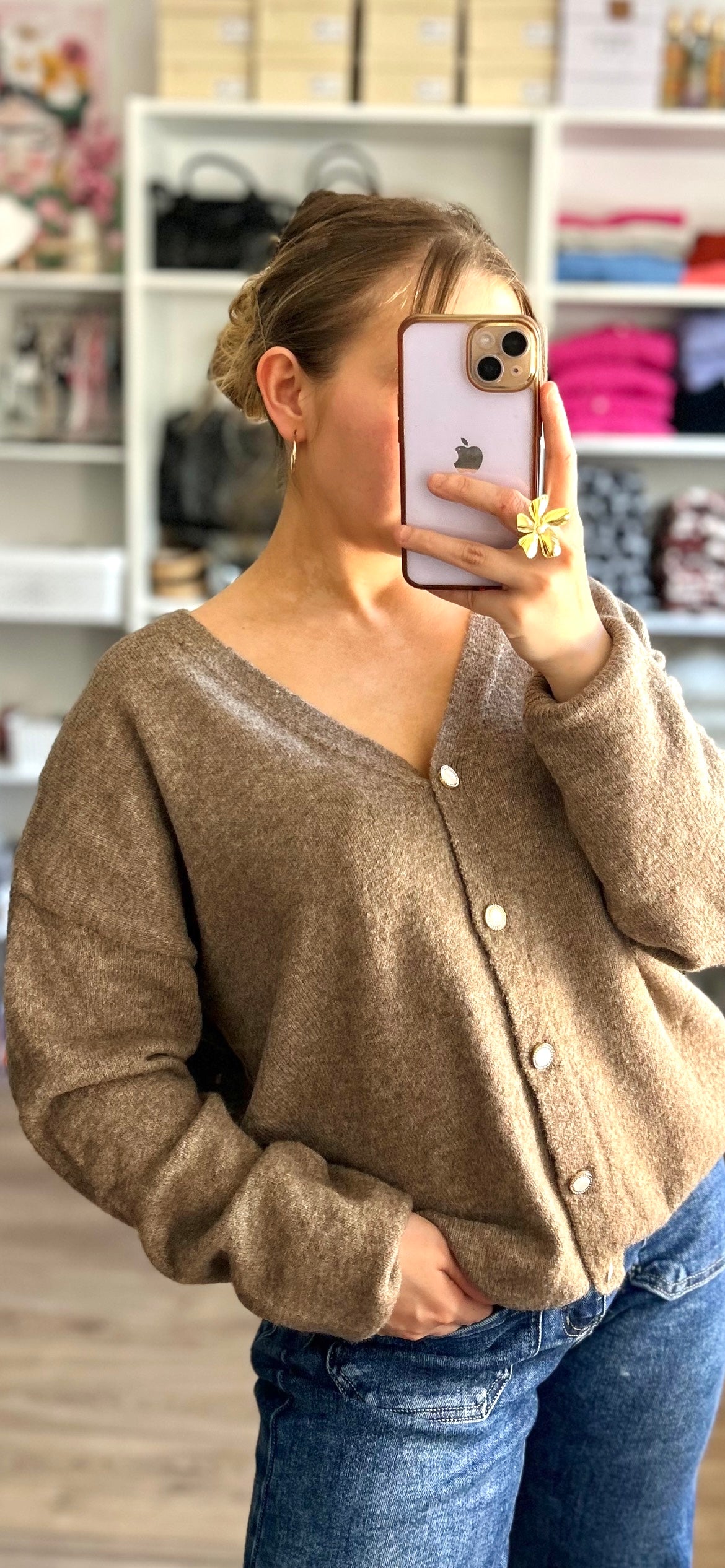 Gilet Léon Taupe