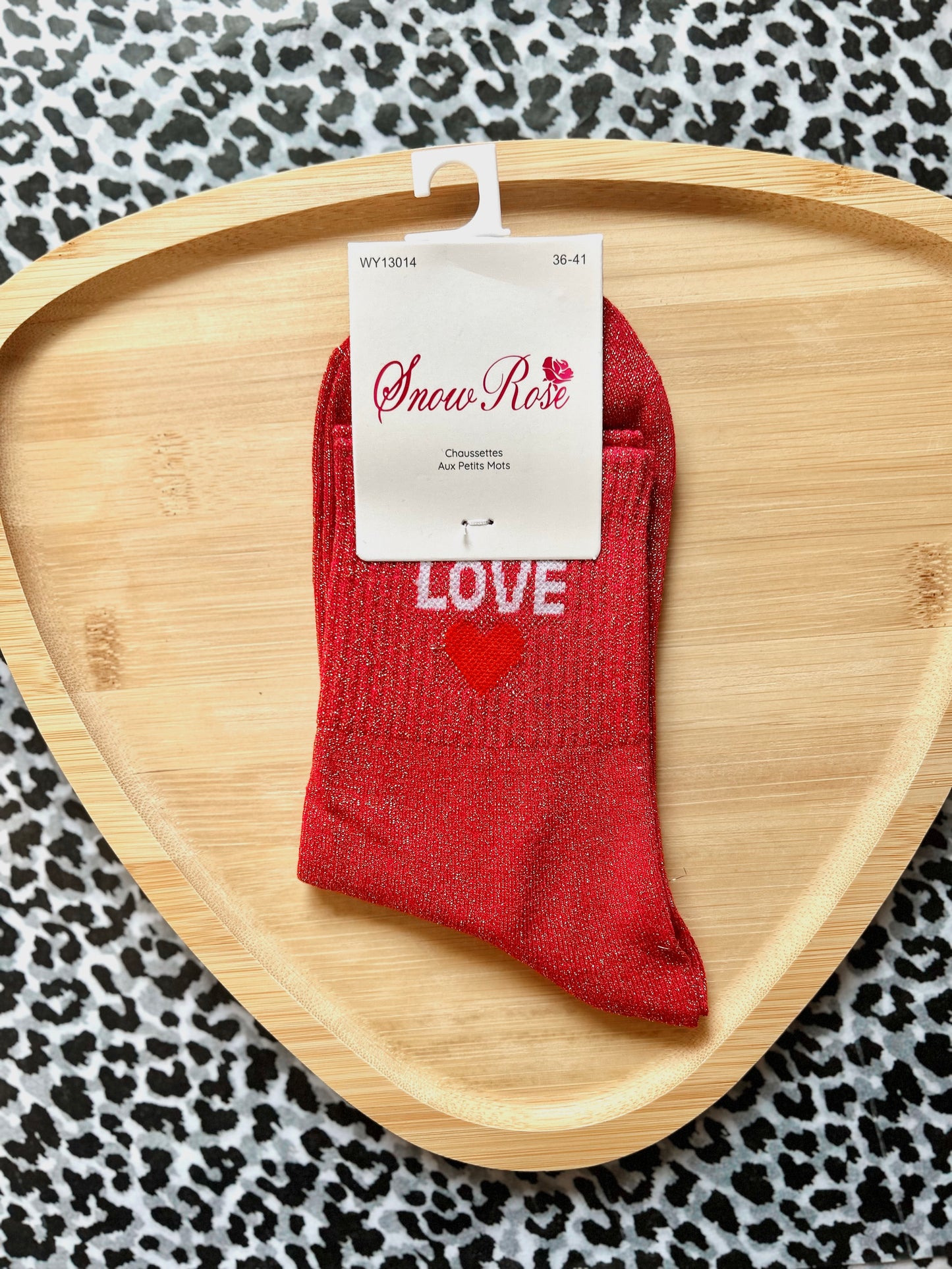 Chaussettes à paillettes « LOVE »