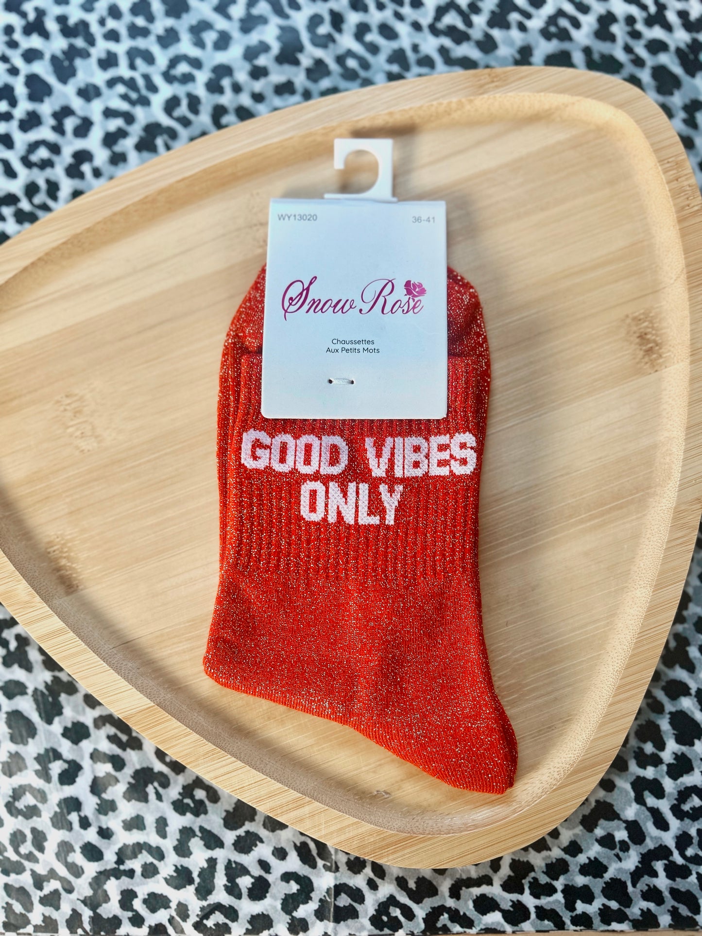 Chaussettes à Paillettes « GOOD VIBES ONLY »