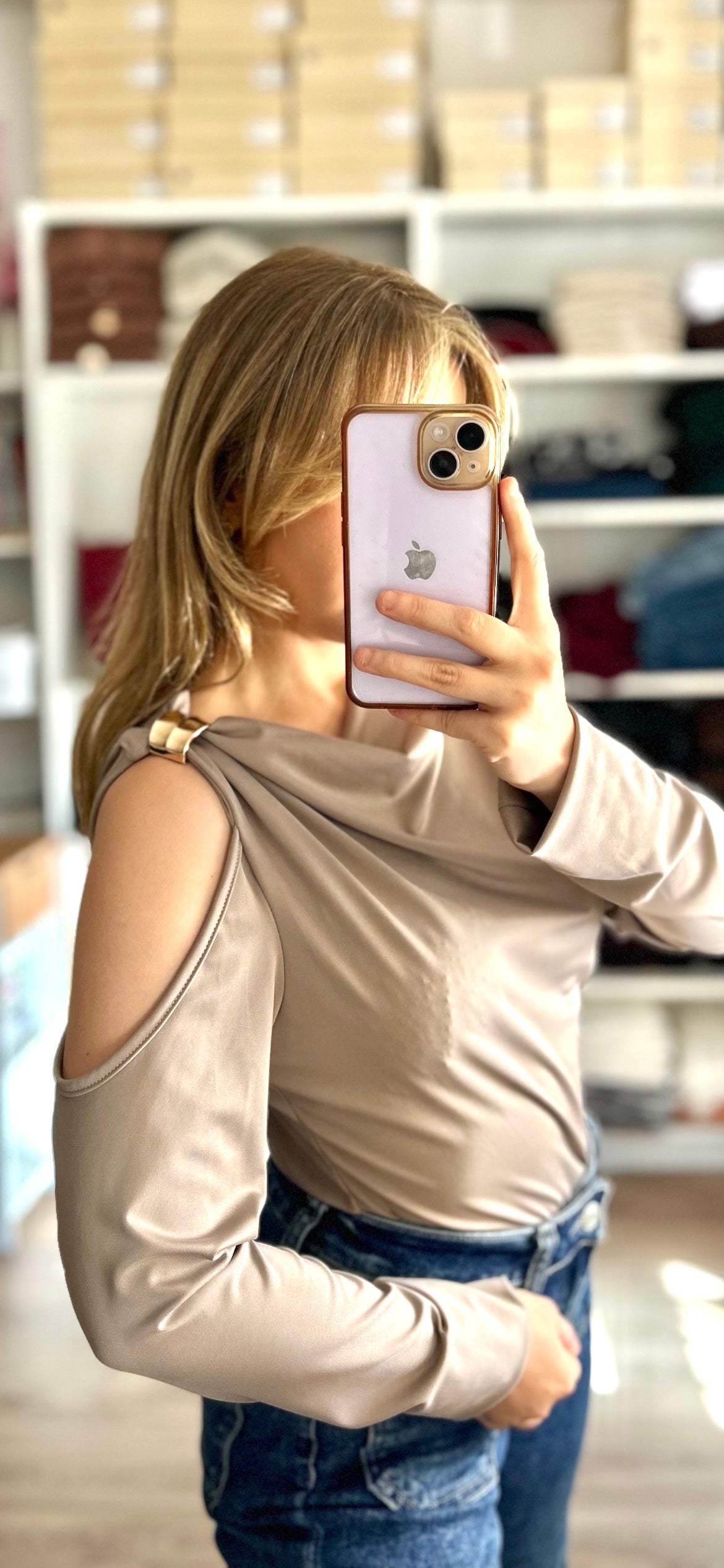 Top Cléa Taupe