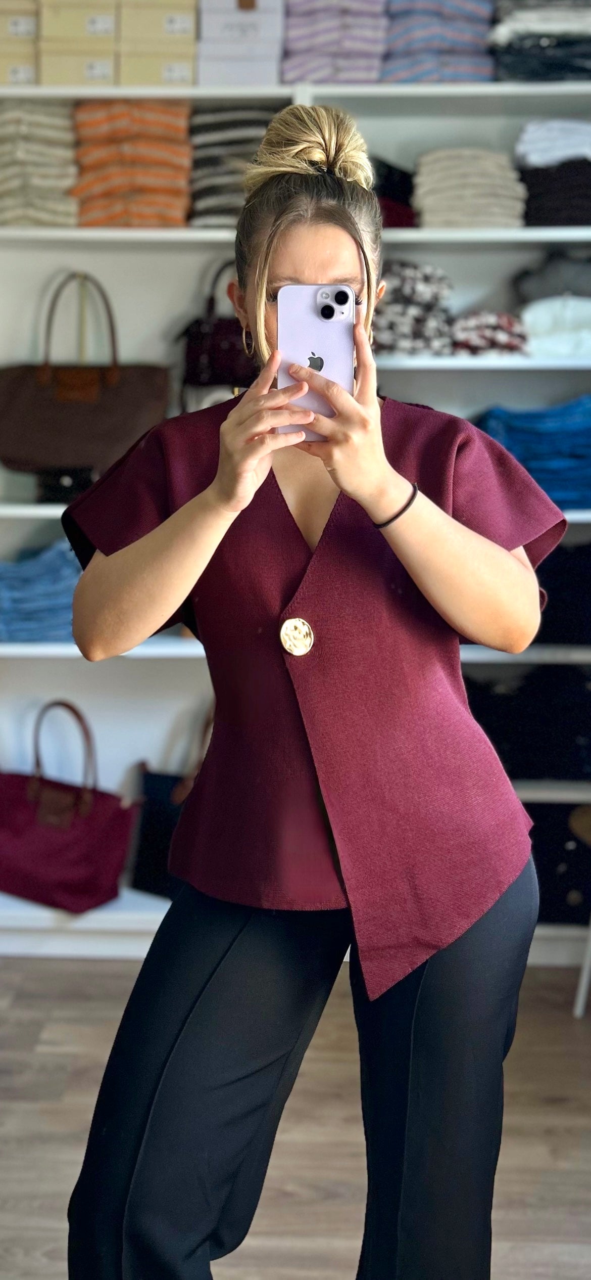 Top Blazer Sophia Bordeaux