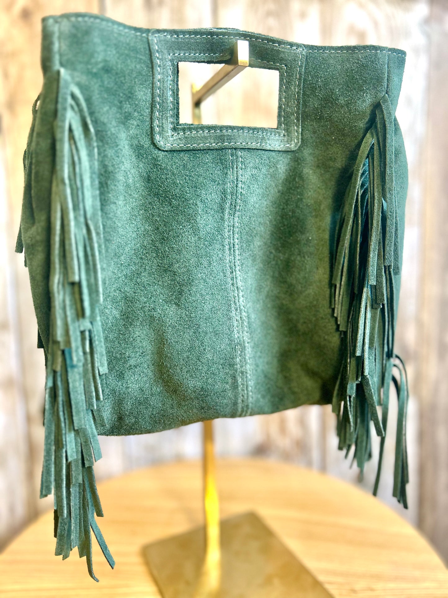 Sac Léane Kaki 100% cuir (taille M)