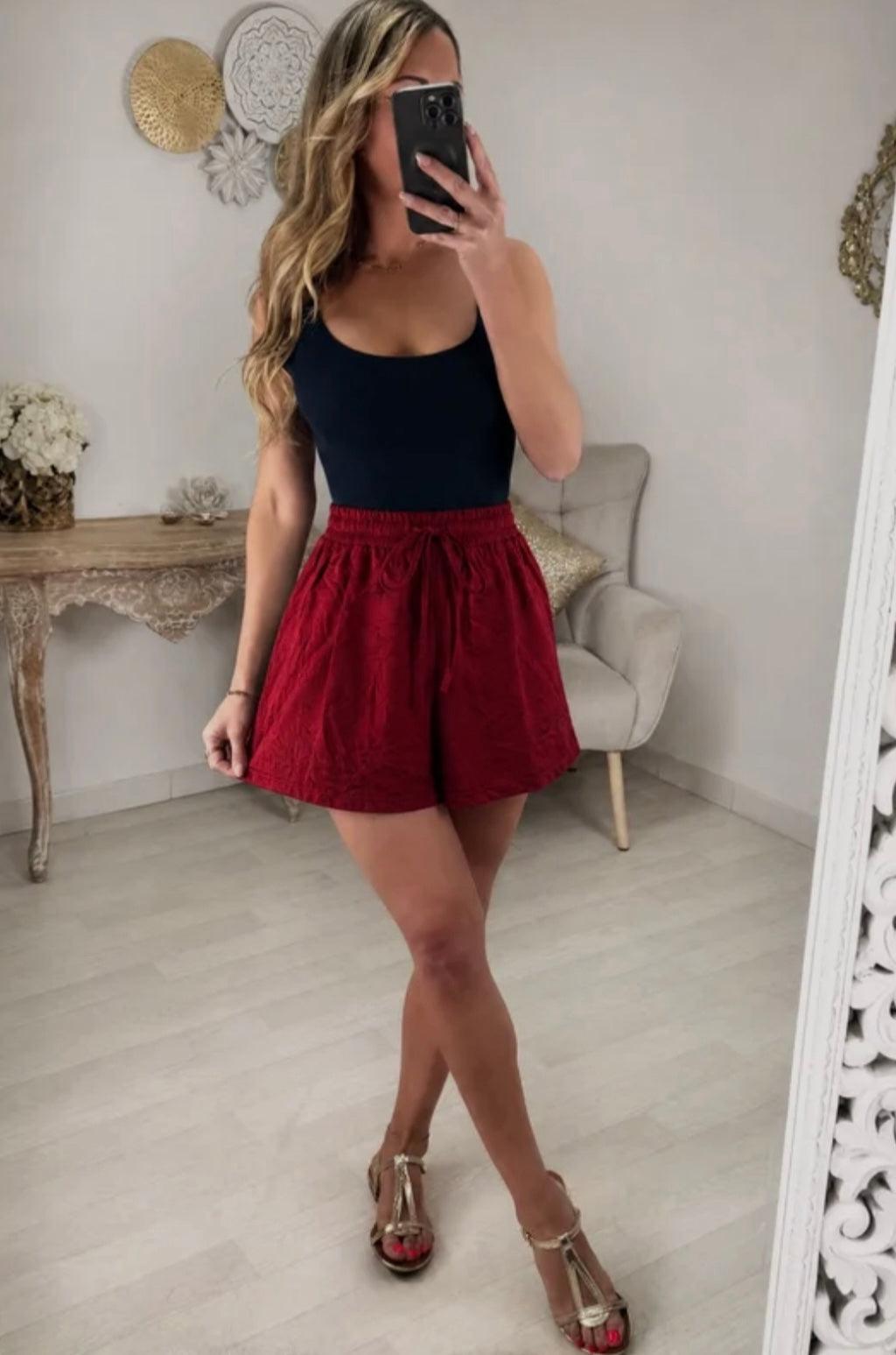 Short Magique Elise Rouge