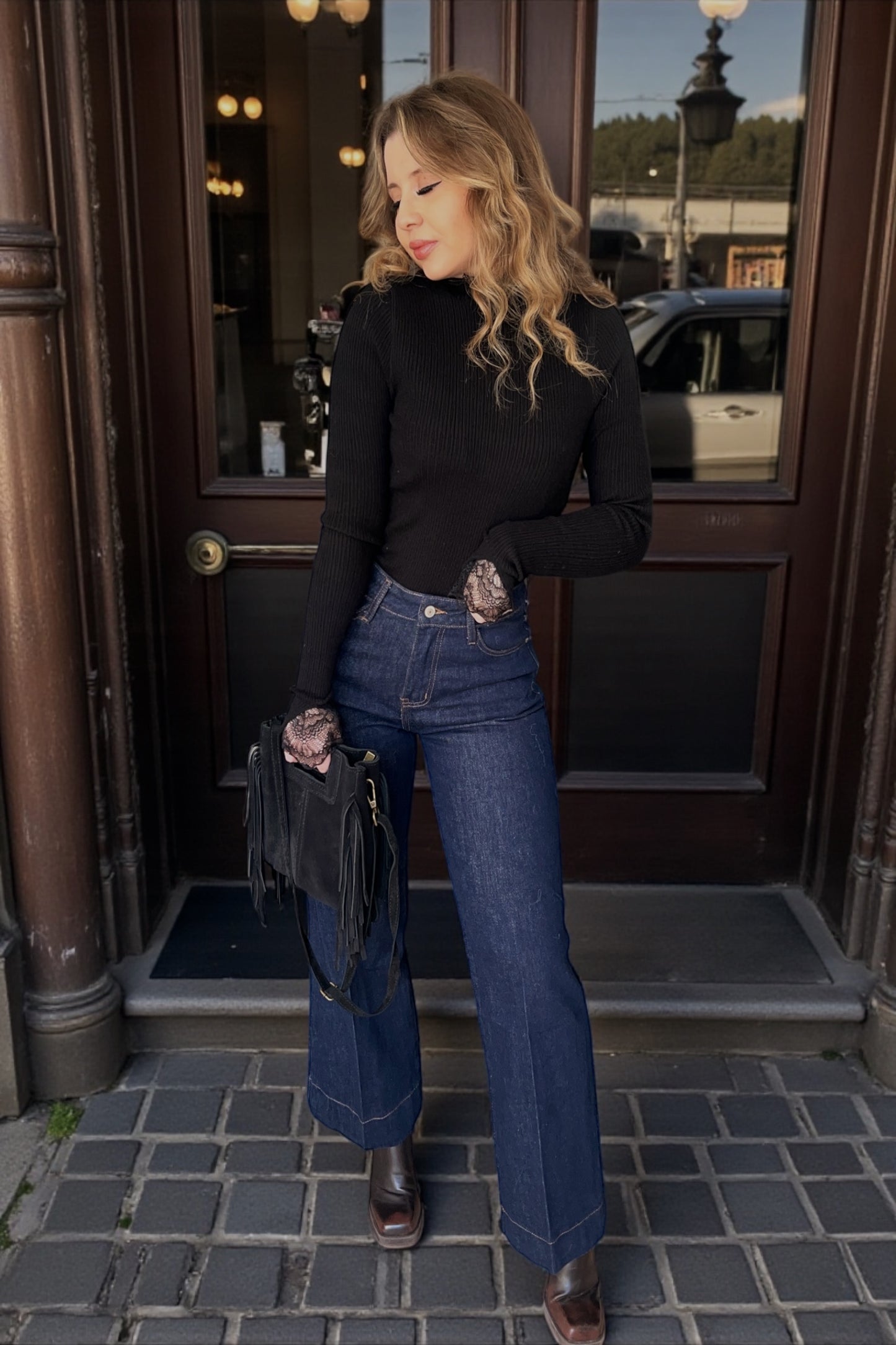 Top dentelle Bérénice Noir