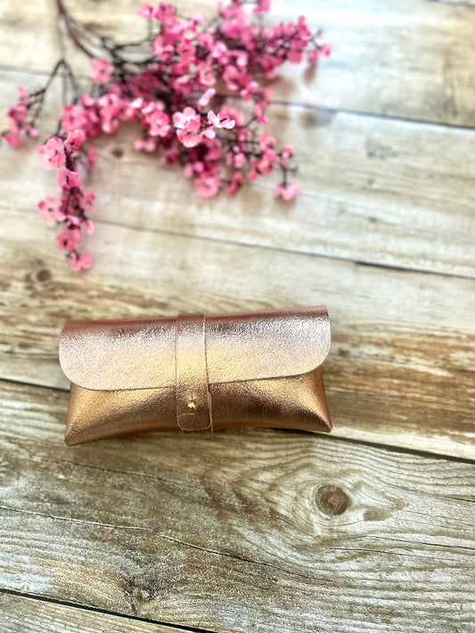 Étui à lunettes Sirius Champagne (100% cuir)