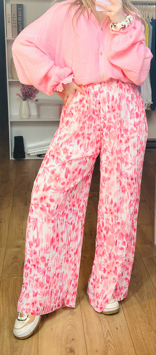 Pantalon Yumi Fleurs Roses