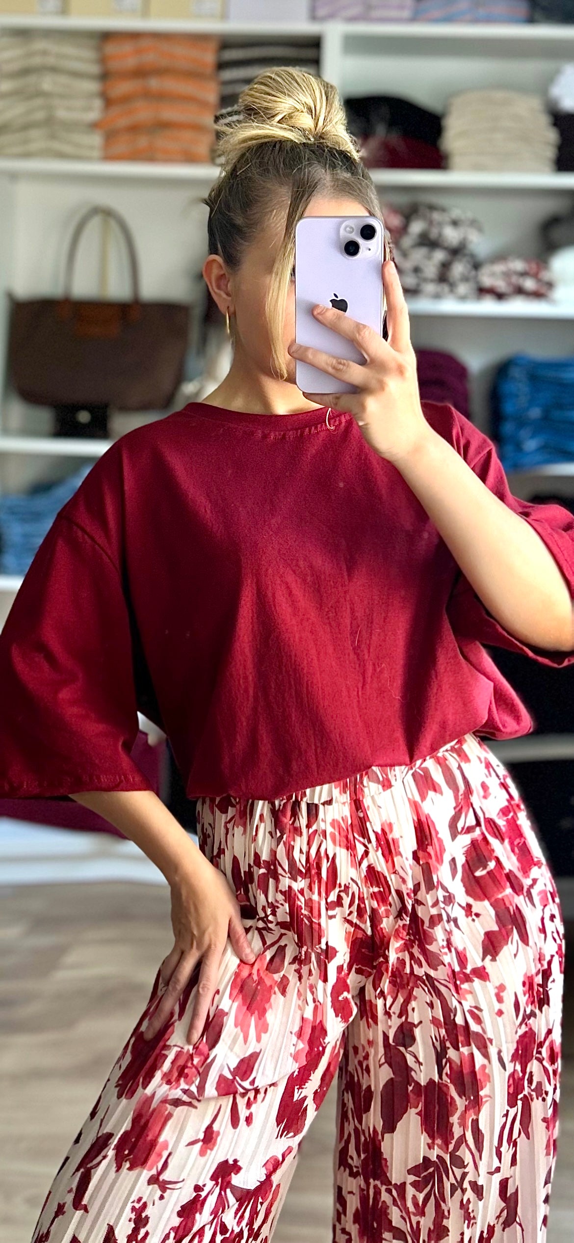 T-shirt Néo Bordeaux