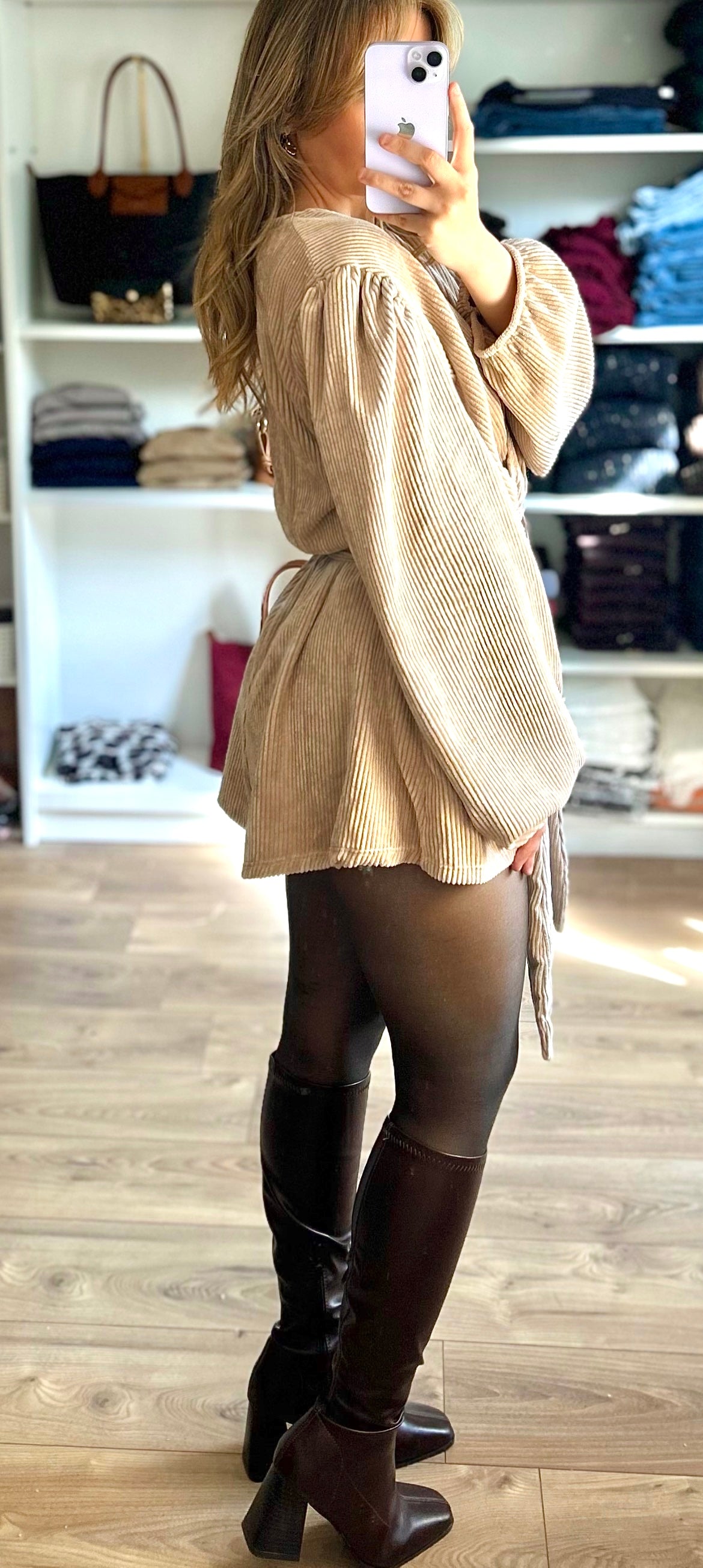 Robe combishort Ariana Beige
