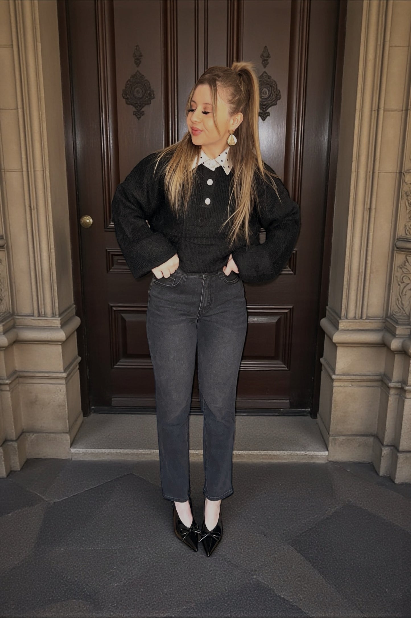 Jean Carole Noir délavé