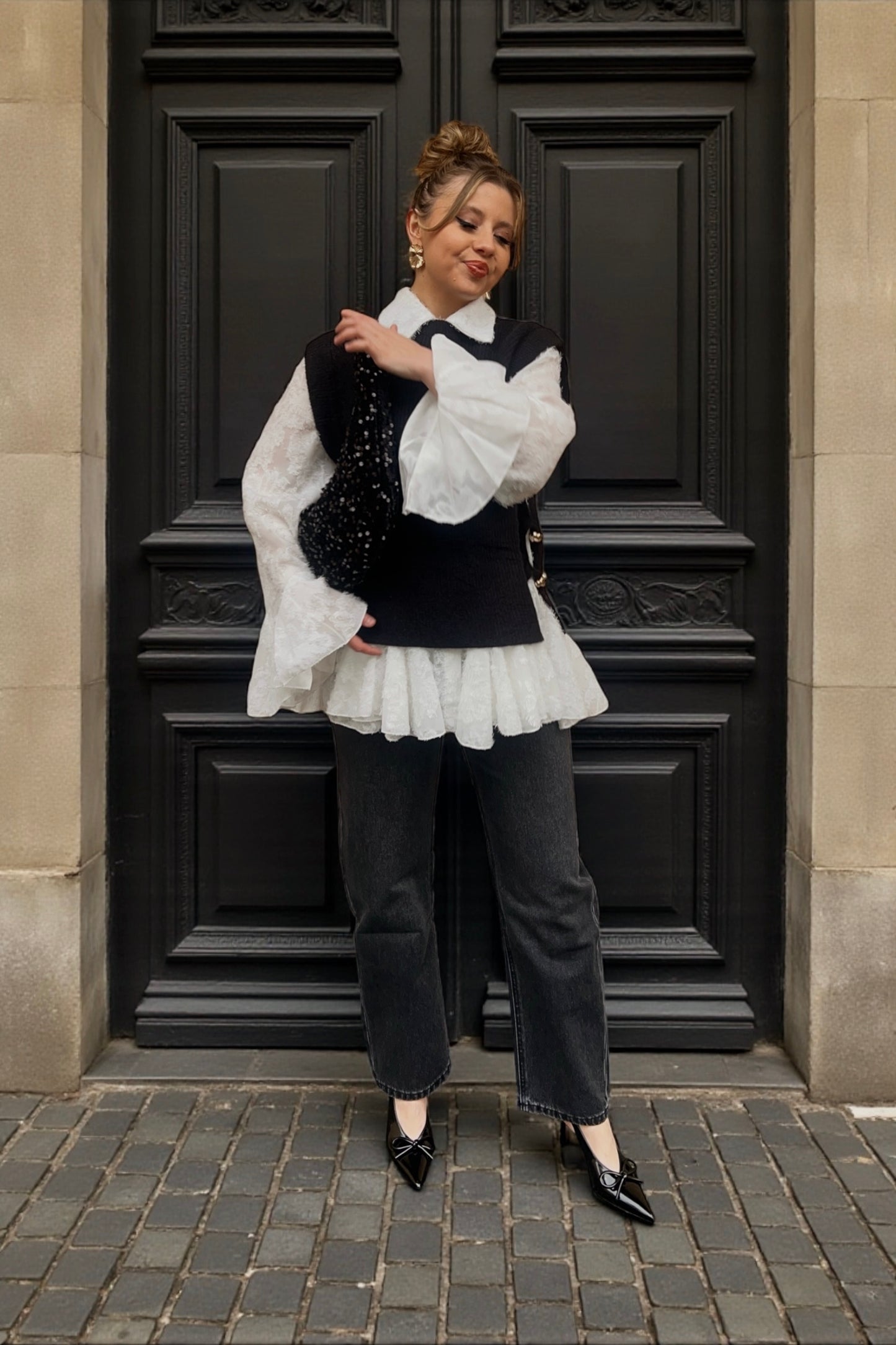 Pull sans manches Paul Noir