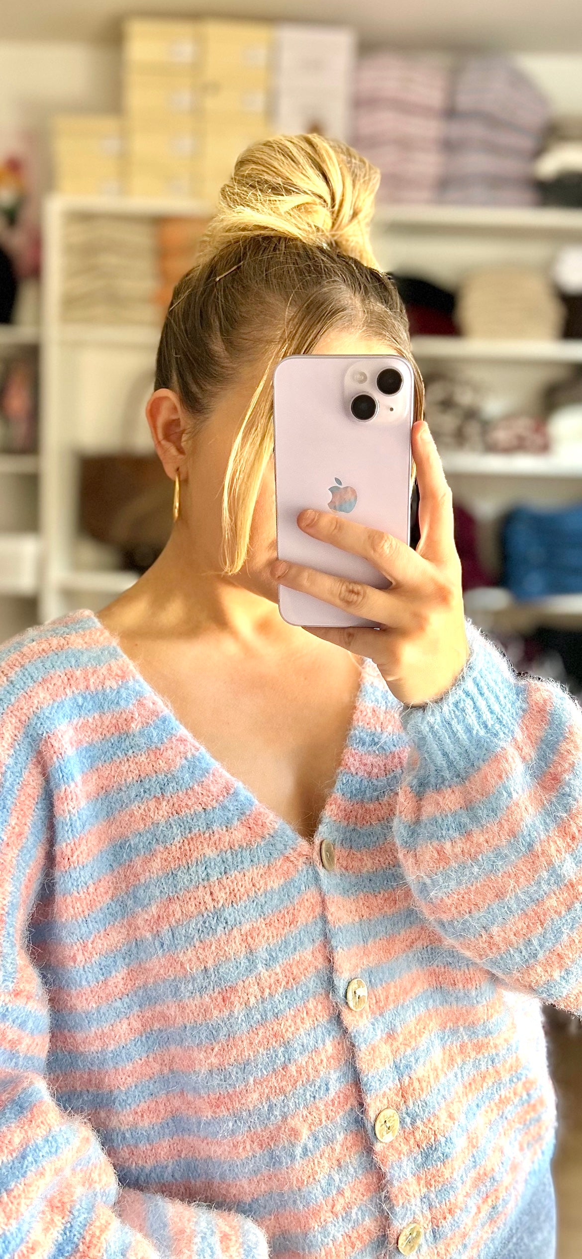 Gilet Tessa Bleu-Rose