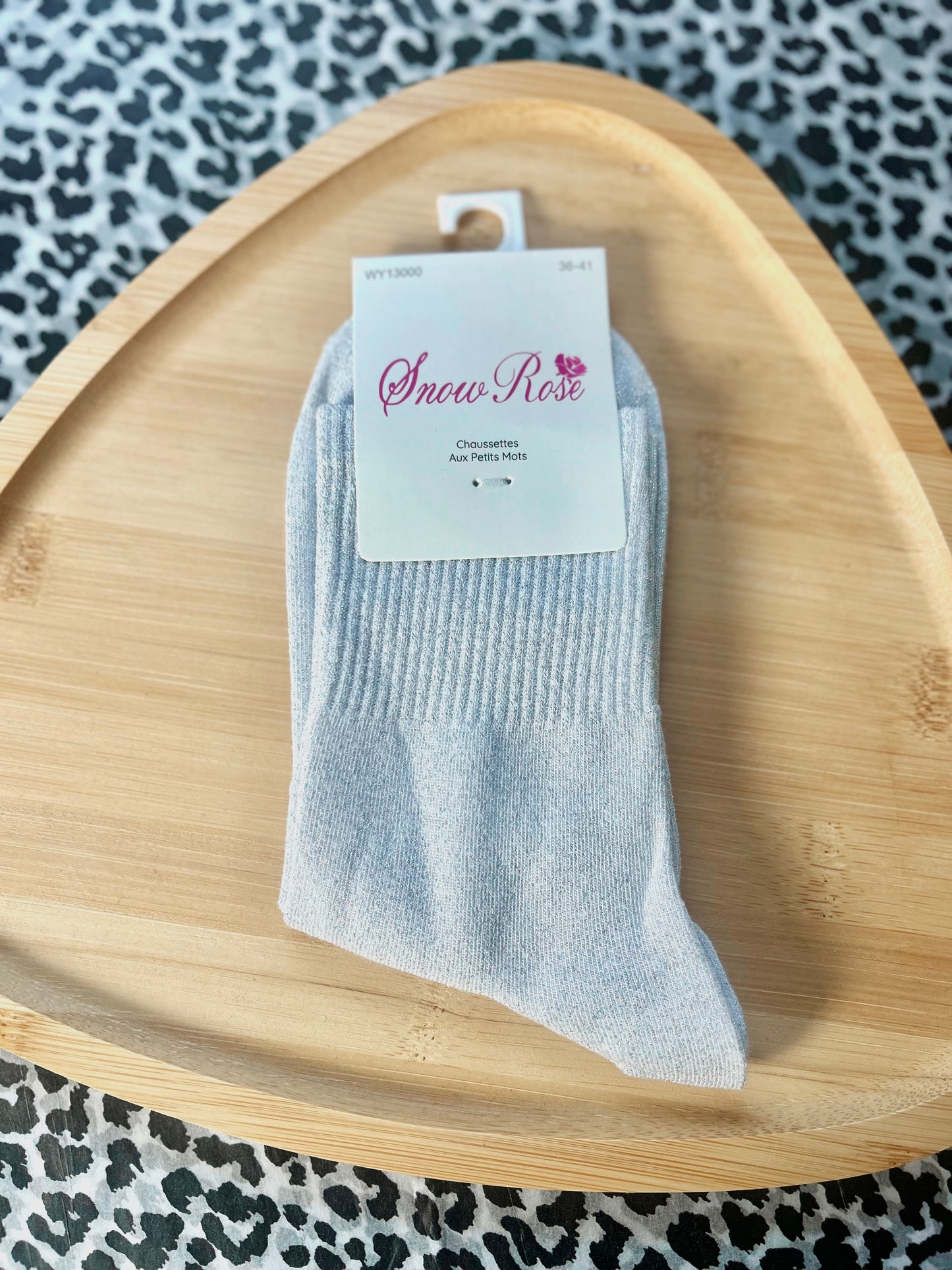 Chaussettes à paillettes unies