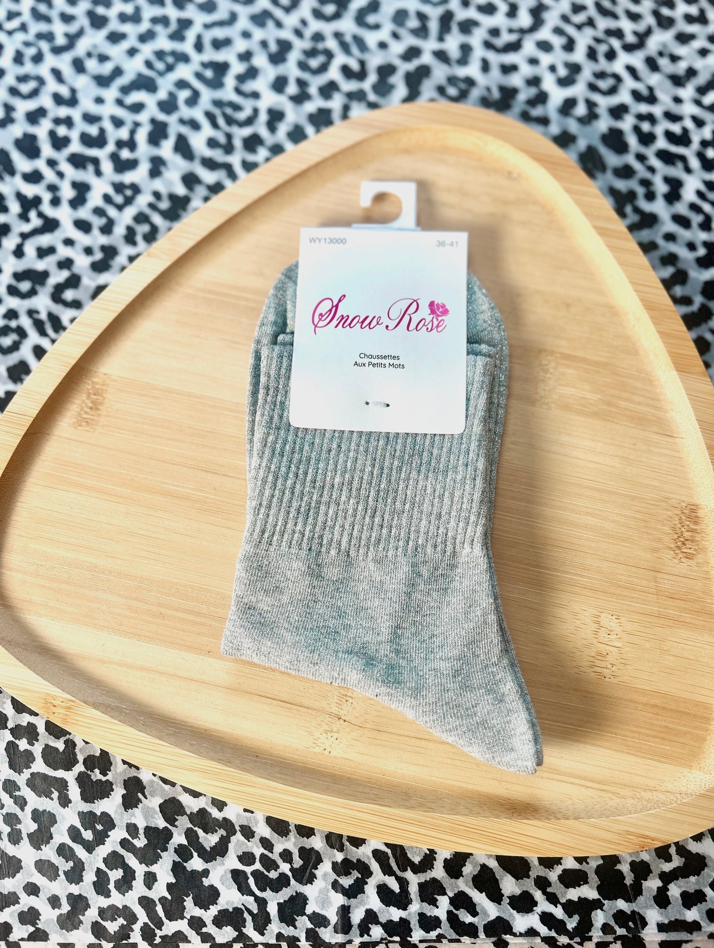 Chaussettes à paillettes unies