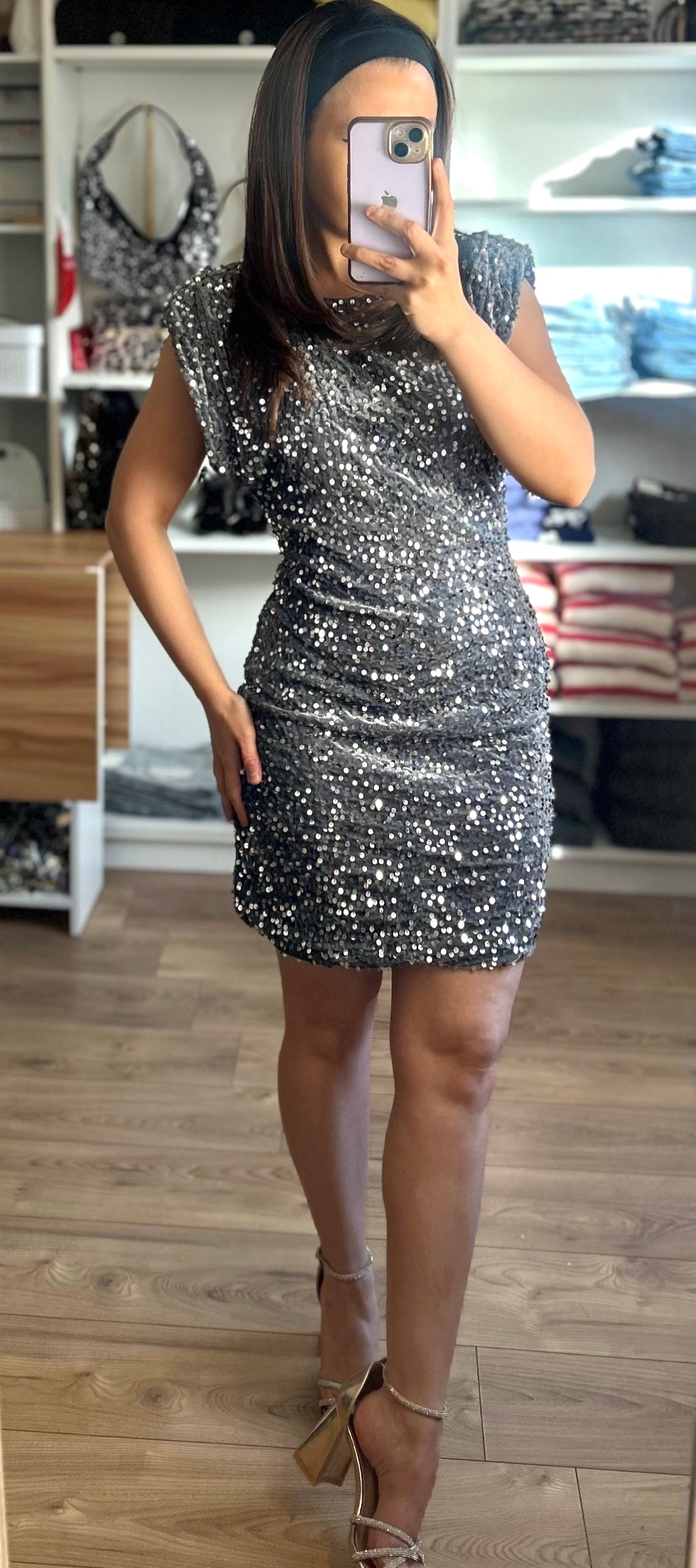 Robe Céleste Argenté