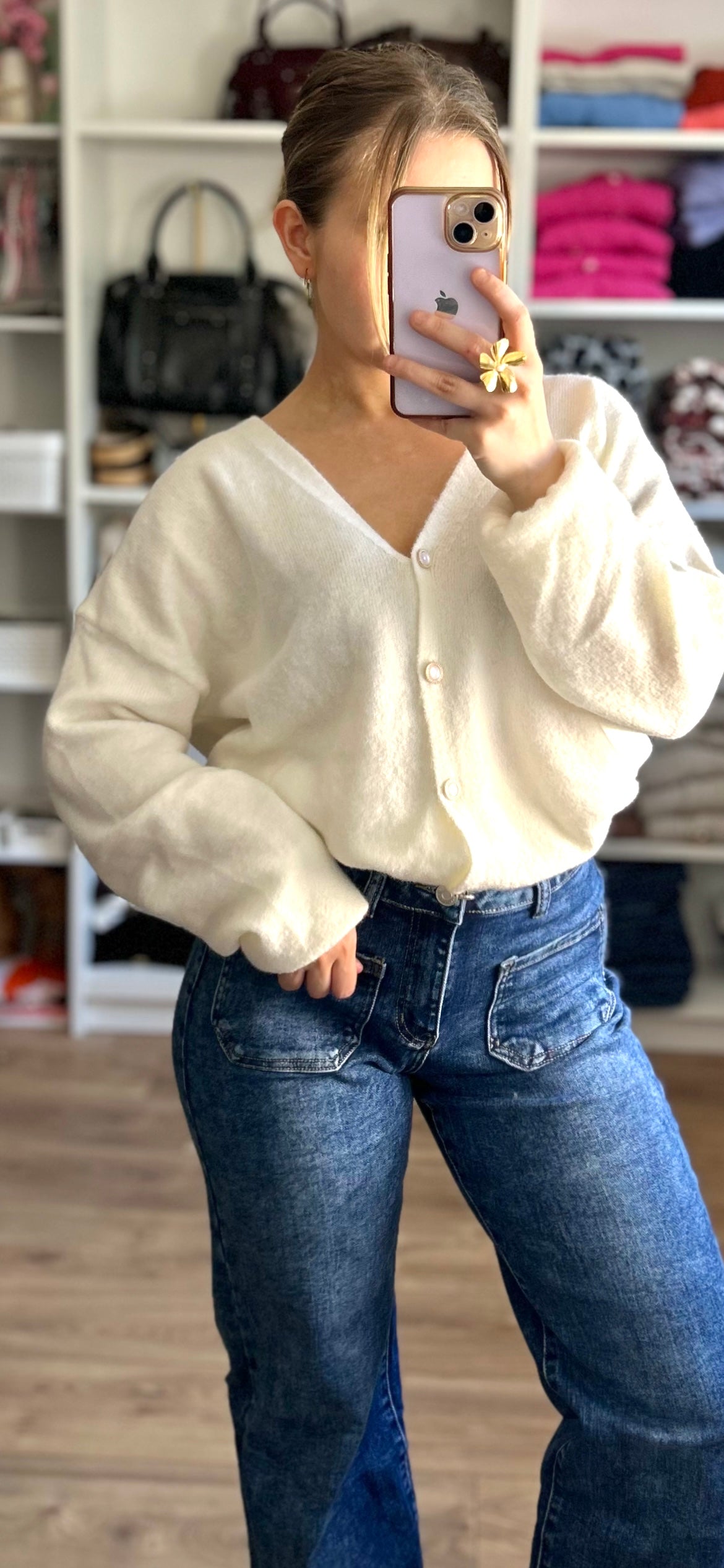 Gilet Léon Écru