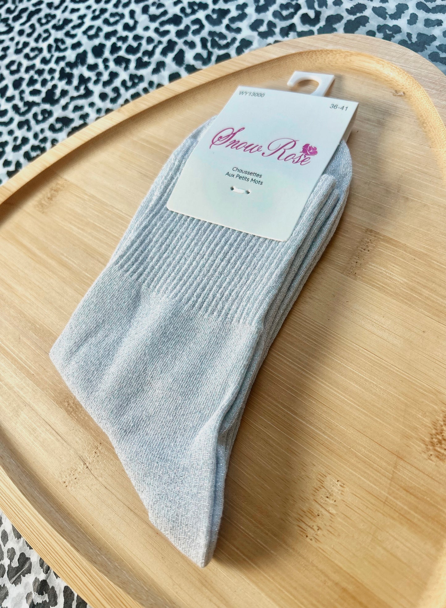 Chaussettes à paillettes unies