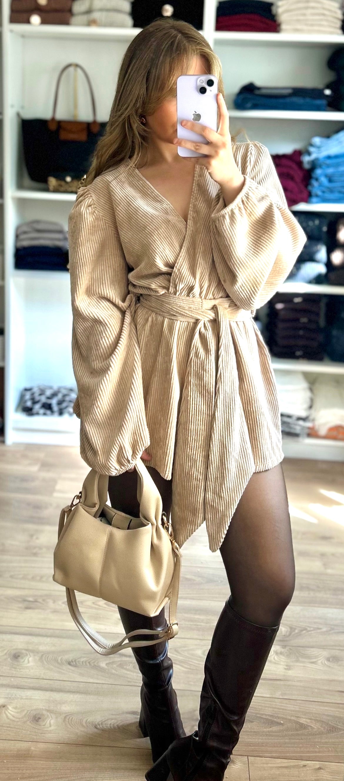 Robe combishort Ariana Beige
