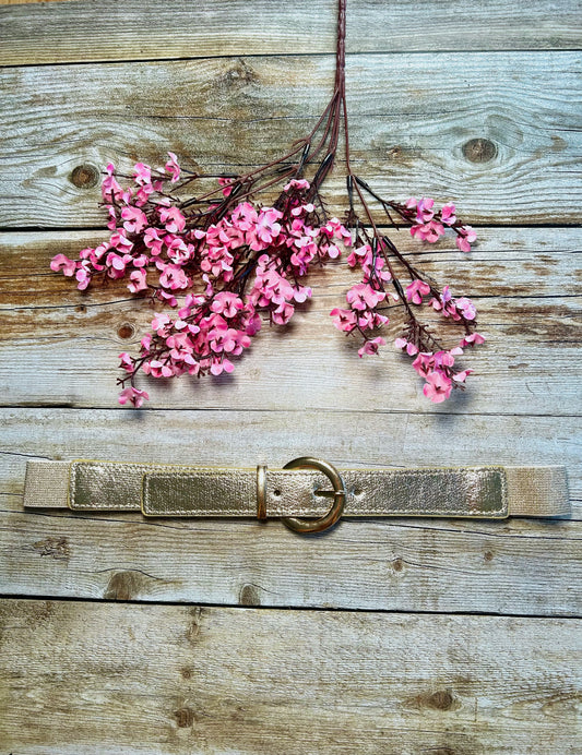 Ceinture Gabi Dorée (Taille ajustée 36-42)