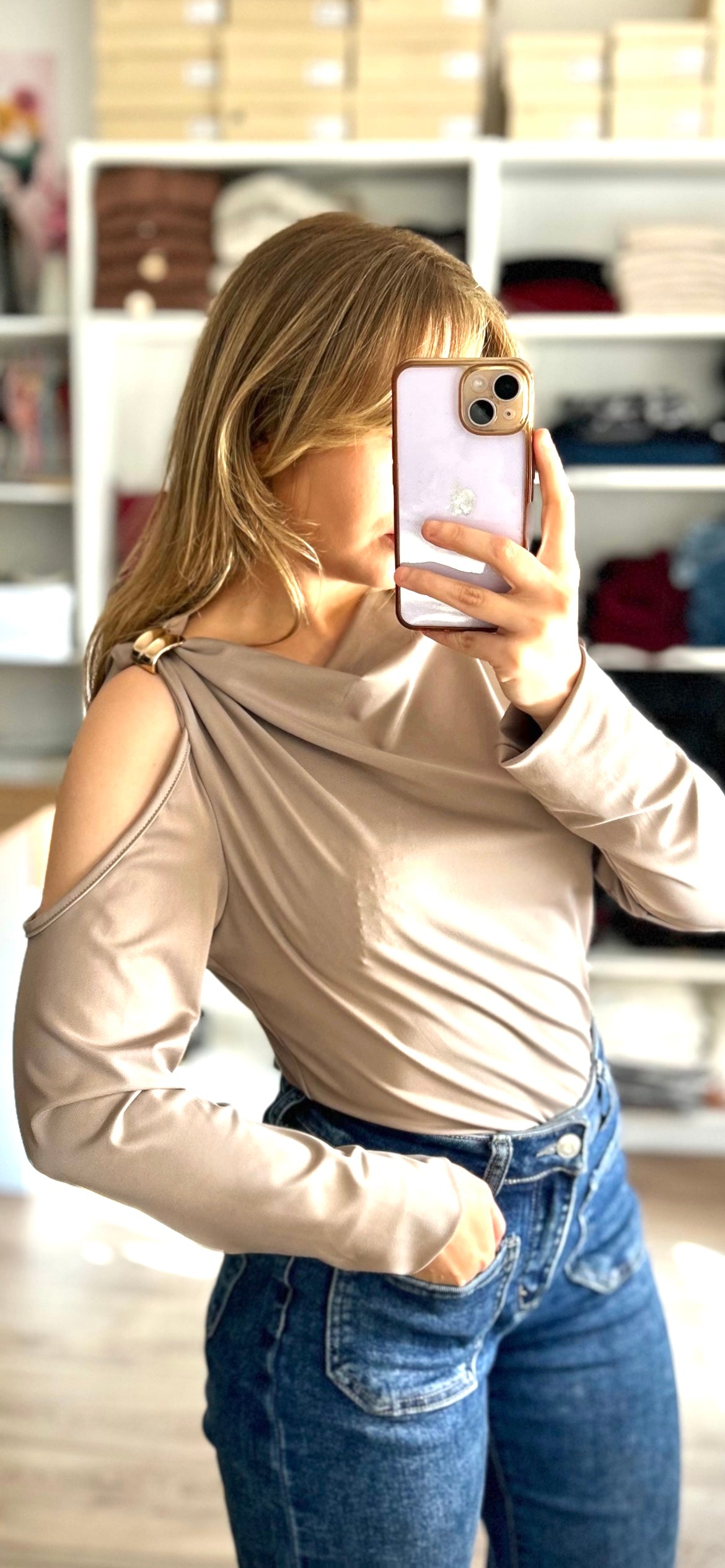 Top Cléa Taupe