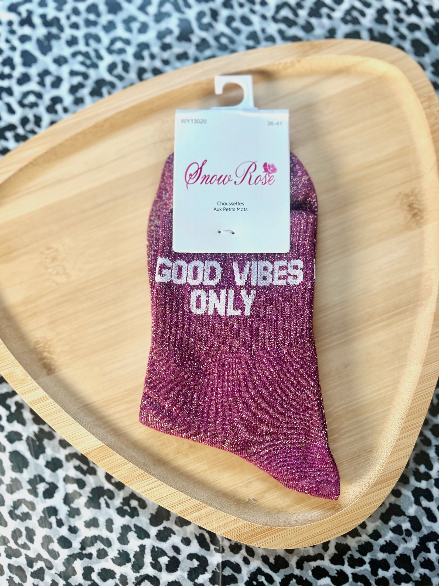 Chaussettes à Paillettes « GOOD VIBES ONLY »