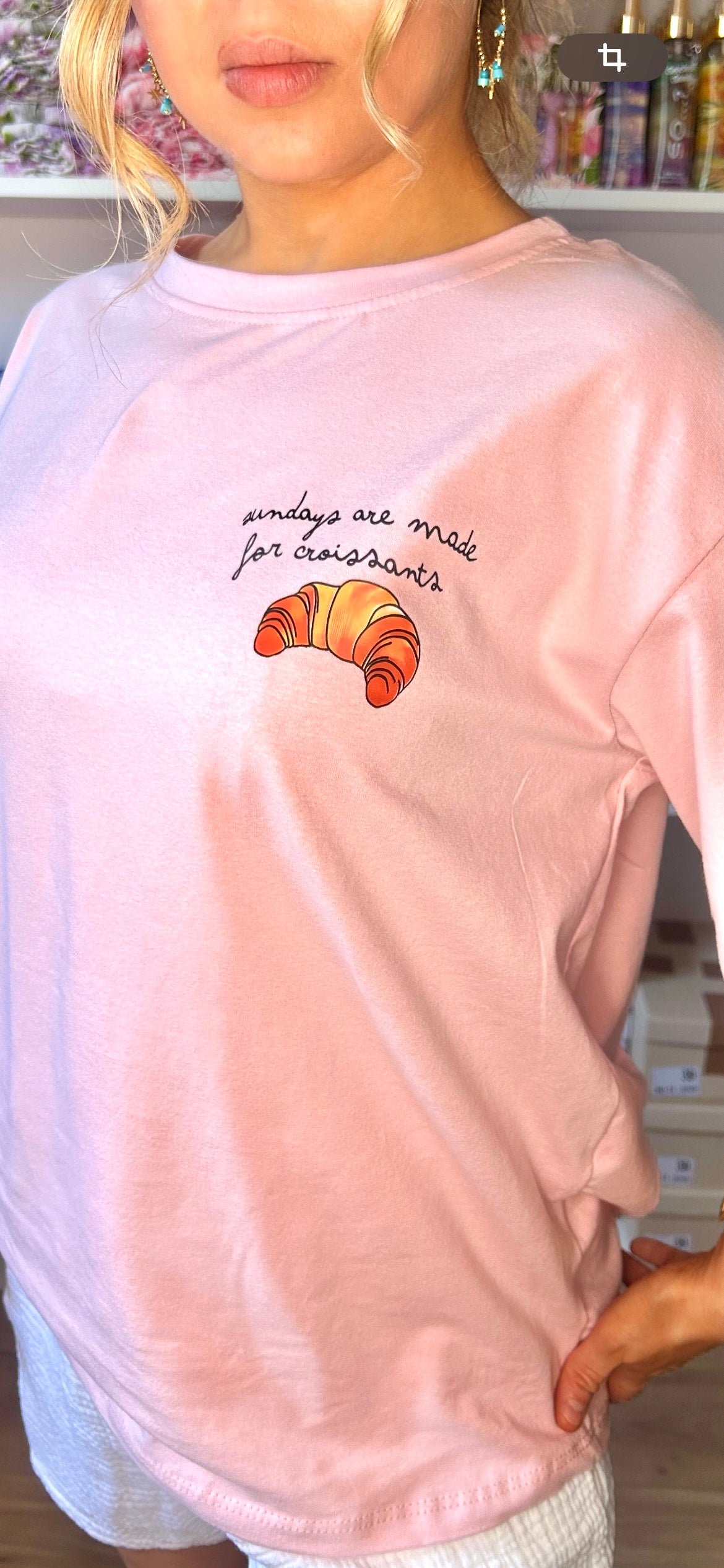 T-shirt Croissant Rose